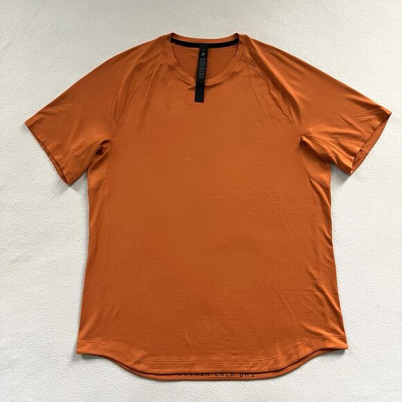 lululemon athletica Other - Lululemon Men RINS Solid Orange License To Train Relaxed Short Sleeve Shirt L